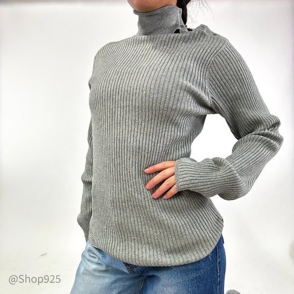 Women's Armani Exchange Turtle Neck Sweater Long Sleeves Size S / m - Picture 5 of 11